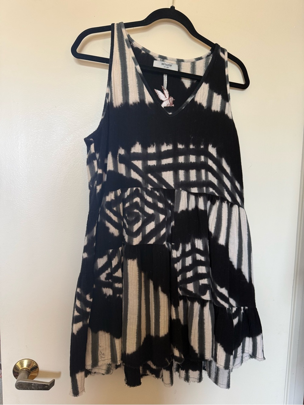 One Teaspoon Sleeveless Gypsy Tie Dye Smoke Jersey Dress 100% Cotton in XS